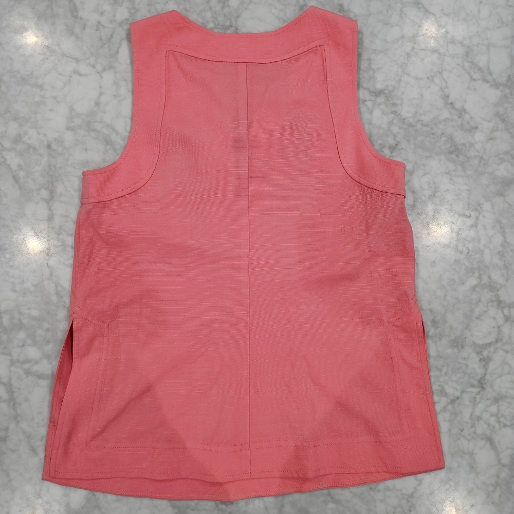 NWOT Trina Turk Sample‎ Sleeveless Linen Pink Tunic Top Medium - Picture 8 of 8